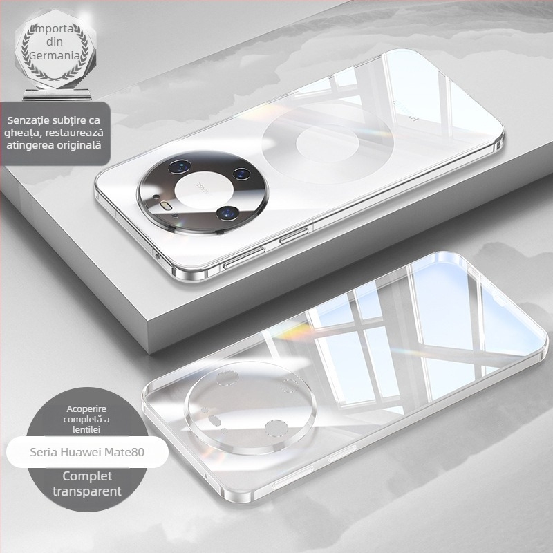 Carcasă TPU transparentă placată cu electroplacare pentru Huawei Mate80 și Mate70 Pro – rezistență la șocuri, design minimalist