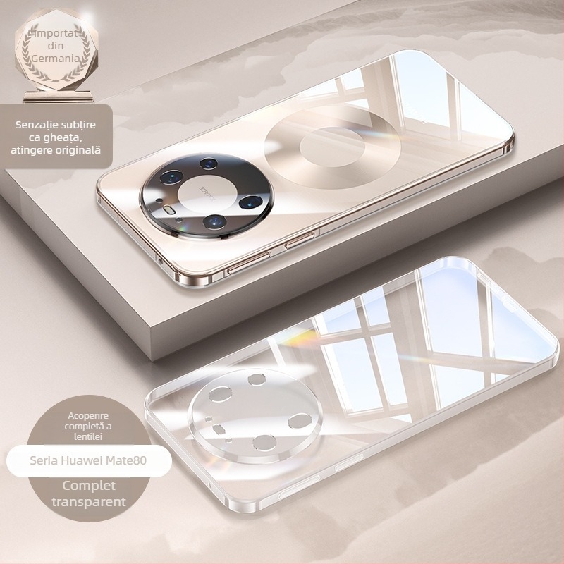 Carcasă TPU transparentă placată cu electroplacare pentru Huawei Mate80 și Mate70 Pro – rezistență la șocuri, design minimalist