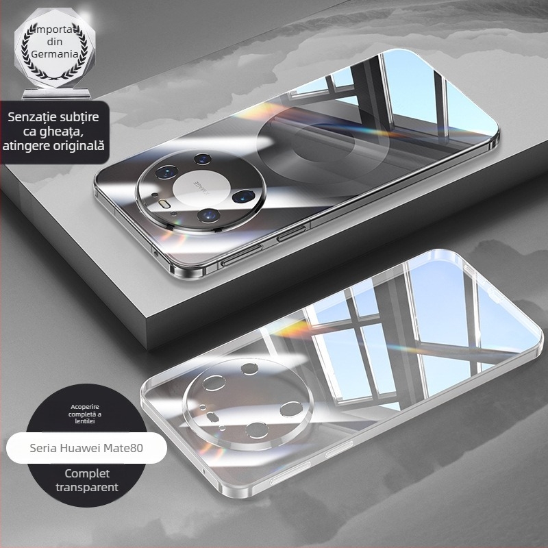 Carcasă TPU transparentă placată cu electroplacare pentru Huawei Mate80 și Mate70 Pro – rezistență la șocuri, design minimalist