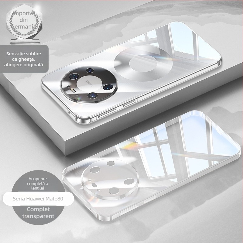 Carcasă TPU transparentă placată cu electroplacare pentru Huawei Mate80 și Mate70 Pro – rezistență la șocuri, design minimalist