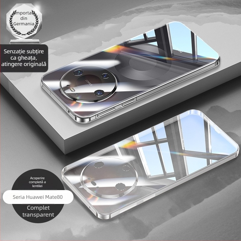 Carcasă TPU transparentă placată cu electroplacare pentru Huawei Mate80 și Mate70 Pro – rezistență la șocuri, design minimalist