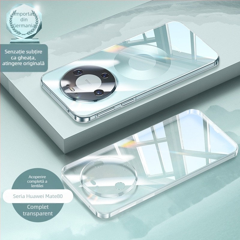 Carcasă TPU transparentă placată cu electroplacare pentru Huawei Mate80 și Mate70 Pro – rezistență la șocuri, design minimalist