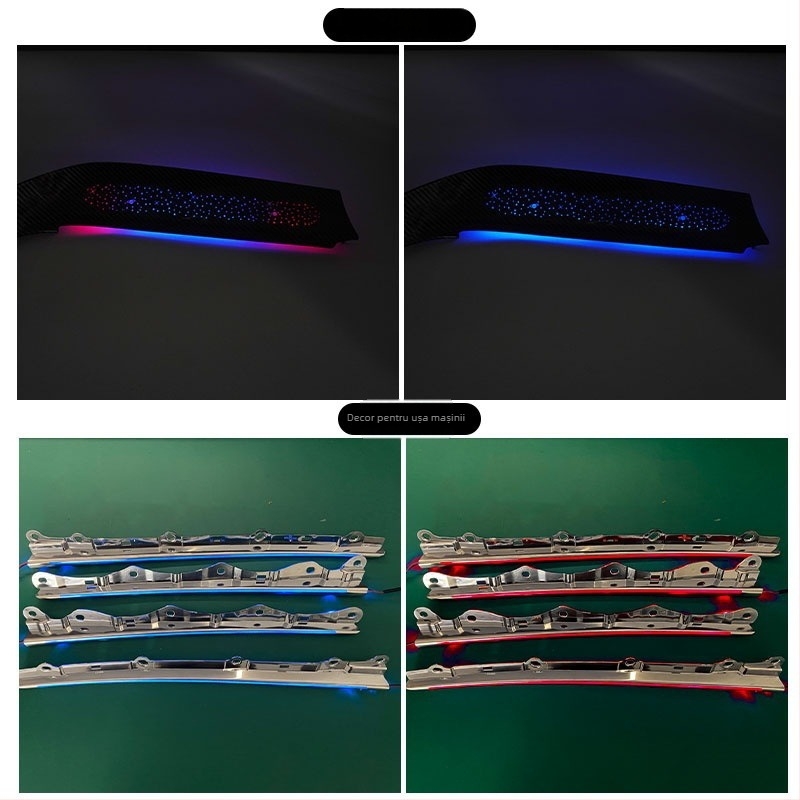 Kit de iluminare ambientală pentru Camry a 8-a generație — carcasă ABS, 12V, 0,45A, montaj cu șuruburi, pentru bord și uși