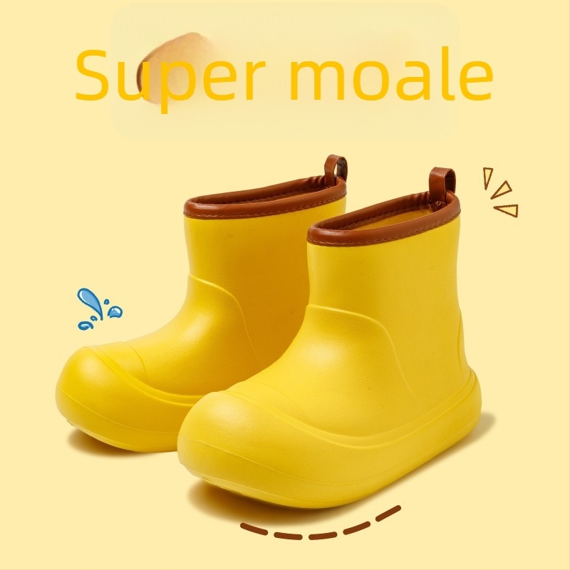 Cizme de ploaie pentru femei, partea superioară EVA, înălțime medie a gleznei, toc 3–5 cm, potrivite pentru patru sezoane