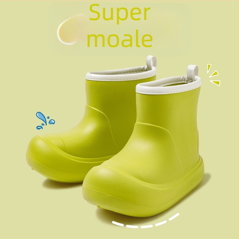 Cizme de ploaie pentru femei, partea superioară EVA, înălțime medie a gleznei, toc 3–5 cm, potrivite pentru patru sezoane