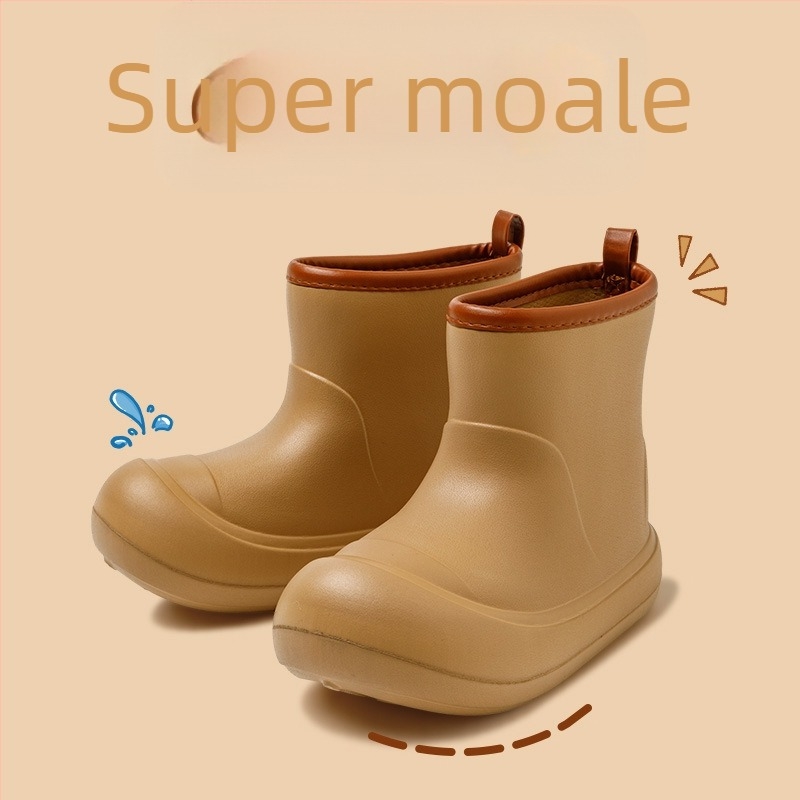 Cizme de ploaie pentru femei, partea superioară EVA, înălțime medie a gleznei, toc 3–5 cm, potrivite pentru patru sezoane