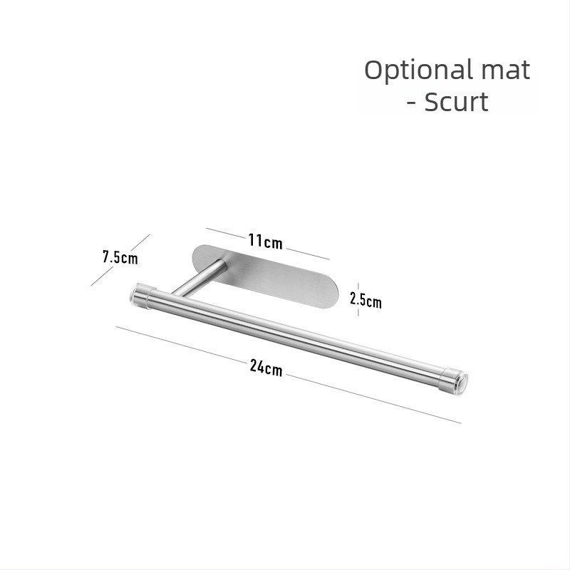 Suport de hârtie igienică din oțel inoxidabil 304, pătrat, suprafață lustruită oglindă, montaj fără găuri, stil modern minimalist