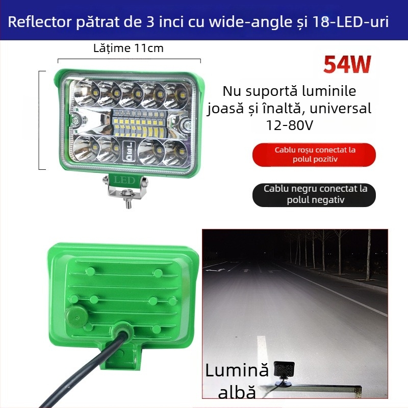 Lumină LED pentru marșarier cu câmp vizual mare – 12-24V, Cree LED, IP67, 50 440 lm