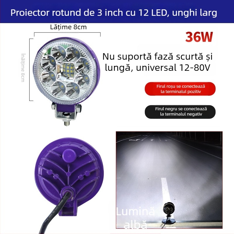 Lumină LED pentru marșarier cu câmp vizual mare – 12-24V, Cree LED, IP67, 50 440 lm
