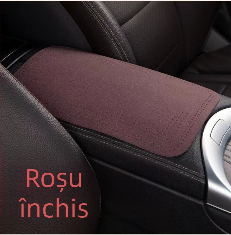 Husă pentru cotieră auto din catifea, potrivire universală, personalizabilă