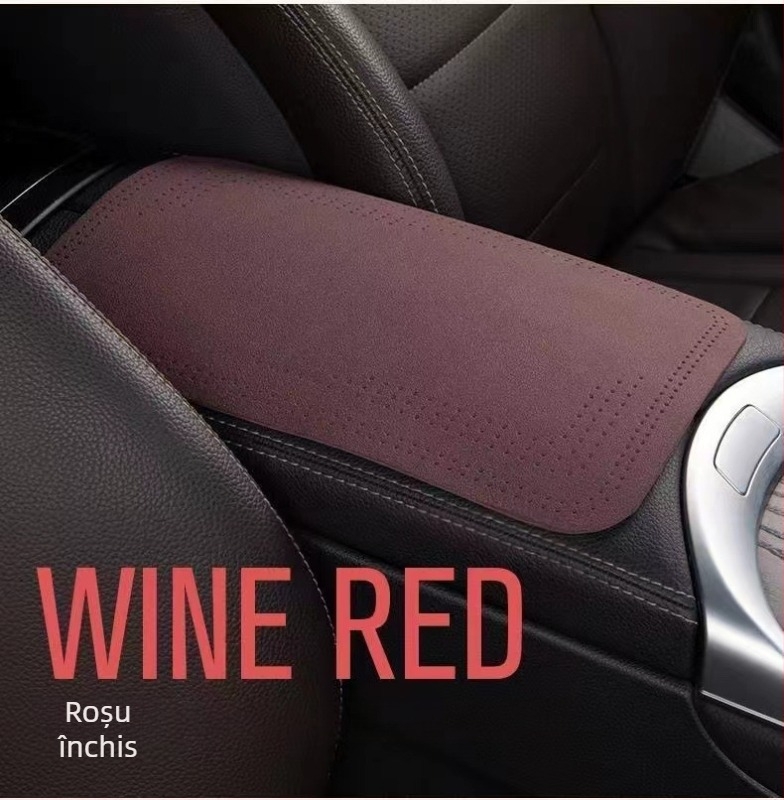 Husă pentru cotieră auto din catifea, potrivire universală, personalizabilă