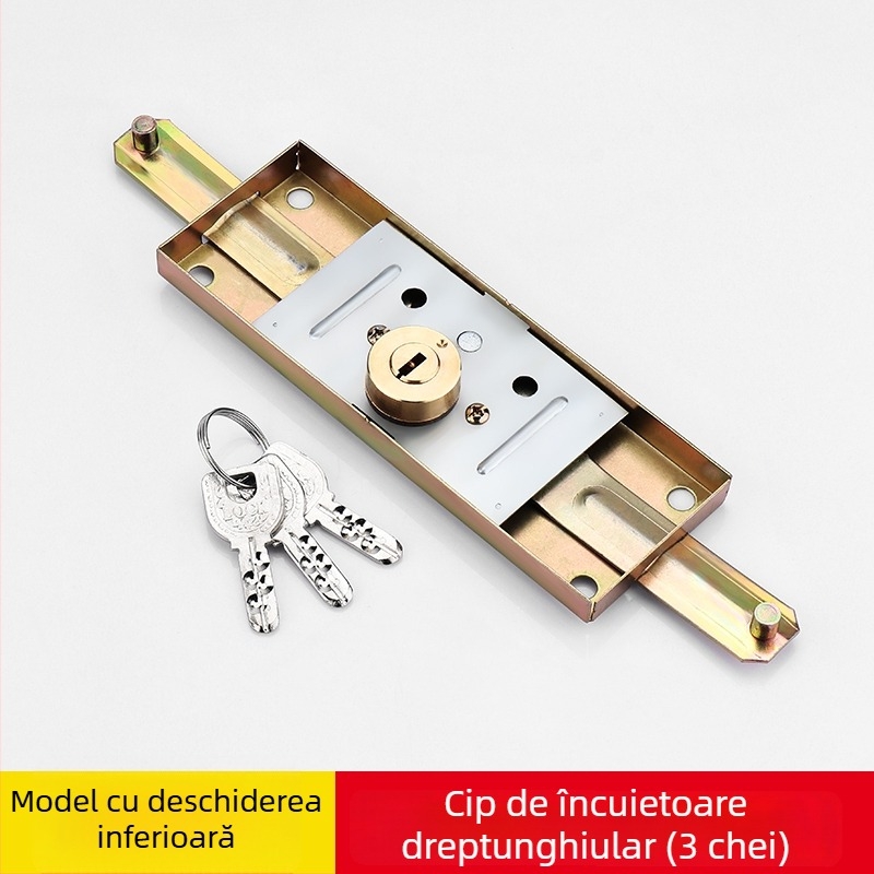 Încuietoare pentru uși rulante, rotativă unghiulară, oțel inoxidabil, pentru uși de intrare, model TJ0918J003, cu cheie