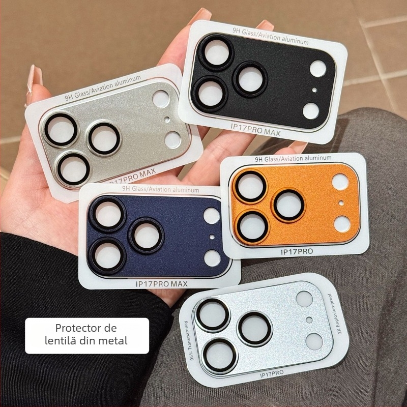 Film de protecție obiectiv din sticlă pentru iPhone 17 Pro Max / 17 – Obiectiv mat