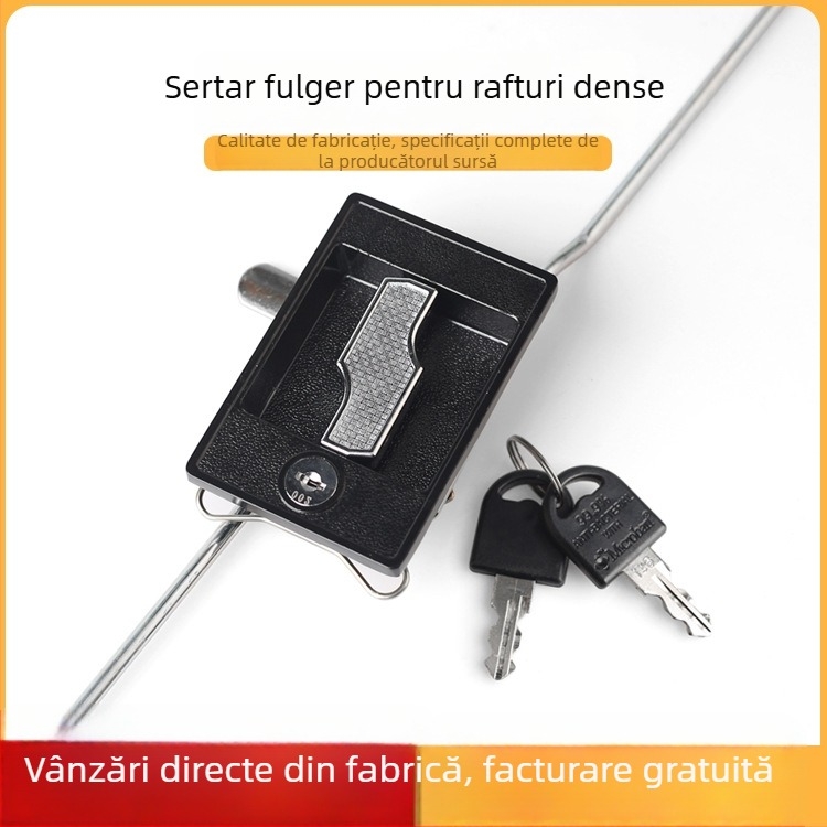 Dulap pentru fișiere cu încuietoare metalică de lux, încuietoare pentru dulap metalic, încuietoare pătrată neagră și cutie de scule cu braț de conectare