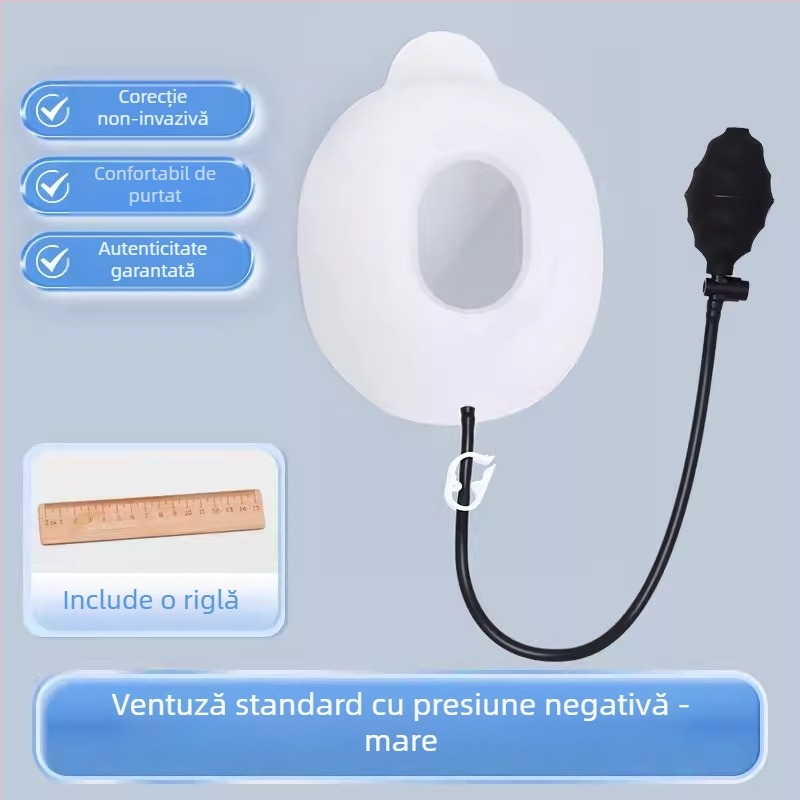 Corector pentru torace în formă de pâlnie, ventuză cu presiune negativă — corp din silicon, model YKS-4031, marcă Medium