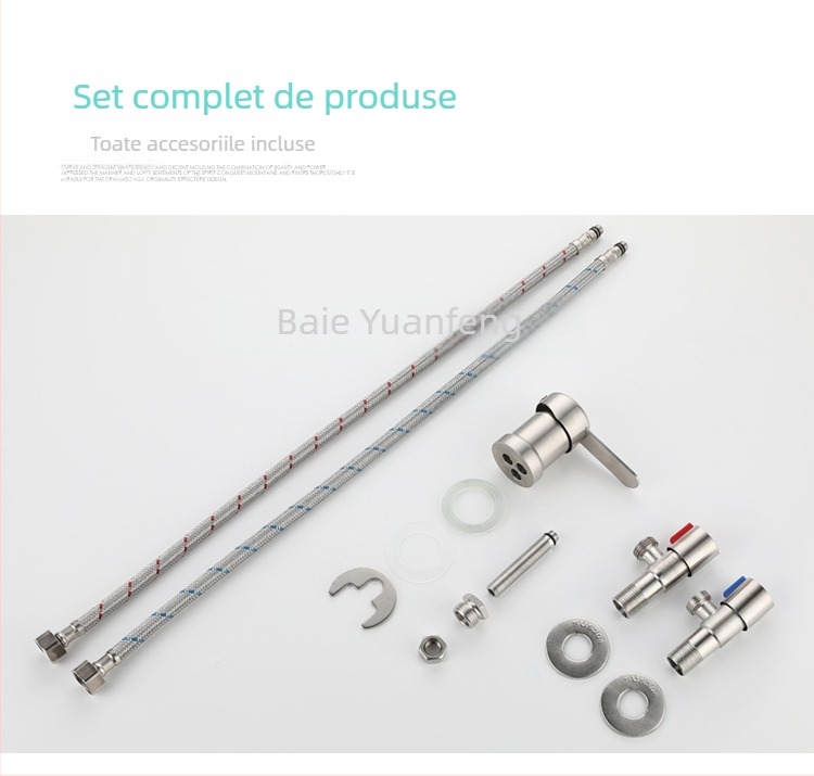 Robinet pentru masă de șampon – 304 oțel inoxidabil, modelul 10578811, robinet electric cu apă caldă, tip monobloc, certificat CE