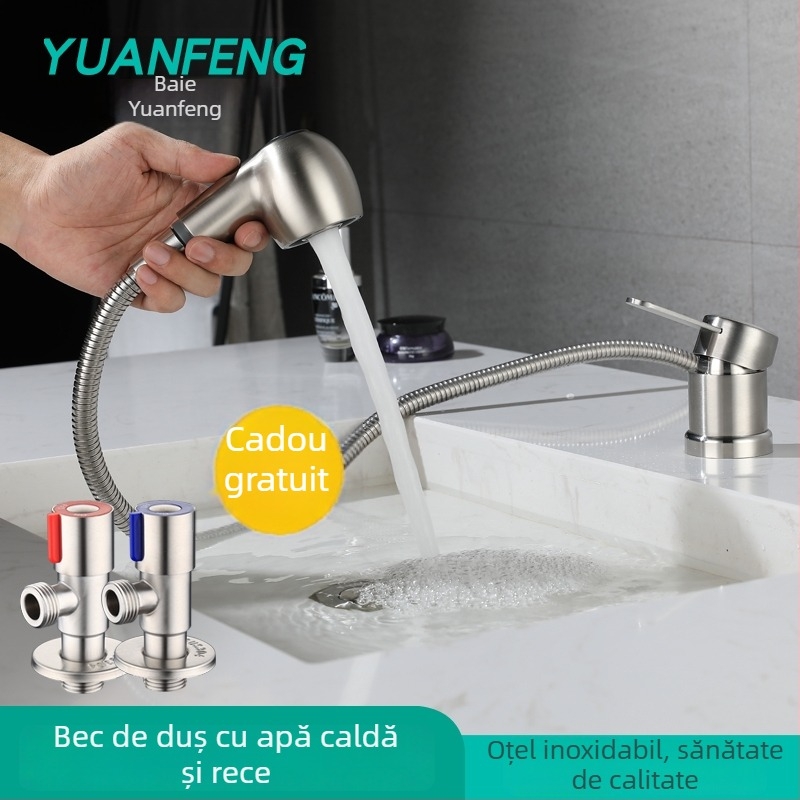 Robinet pentru masă de șampon – 304 oțel inoxidabil, modelul 10578811, robinet electric cu apă caldă, tip monobloc, certificat CE