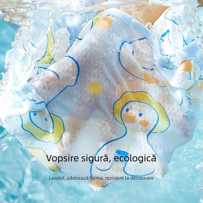 Salopetă din bumbac pentru bebeluși, mâneci scurte, 100% bumbac, material de vară ușor, închidere frontală cu nasturi