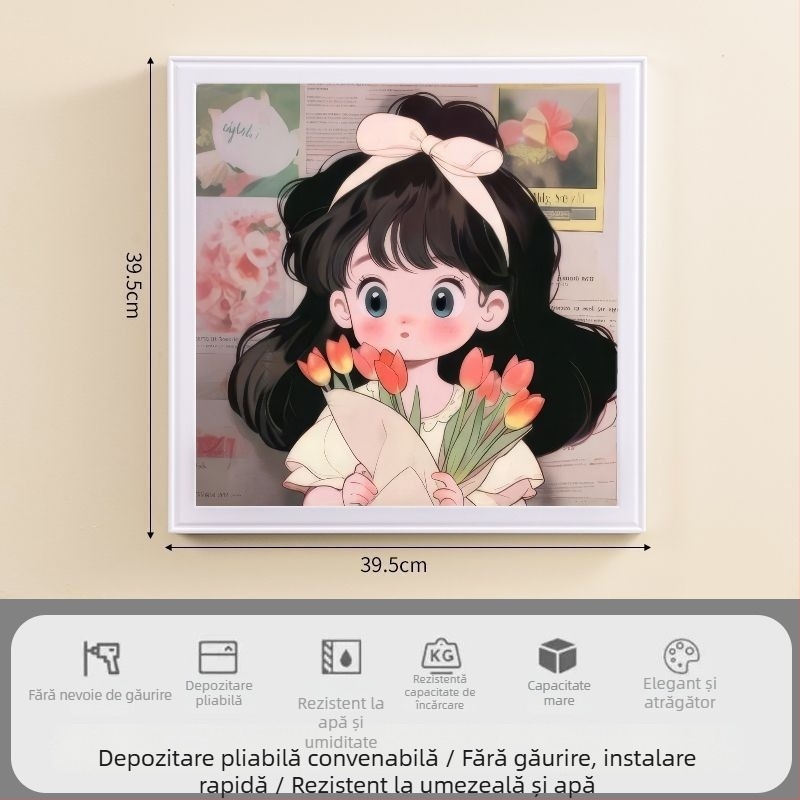 Raft de depozitare pentru baie - impermeabil, pliabil, 1 nivel, din plastic, încărcare 1–5 kg