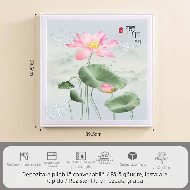 Raft de depozitare pentru baie - impermeabil, pliabil, 1 nivel, din plastic, încărcare 1–5 kg