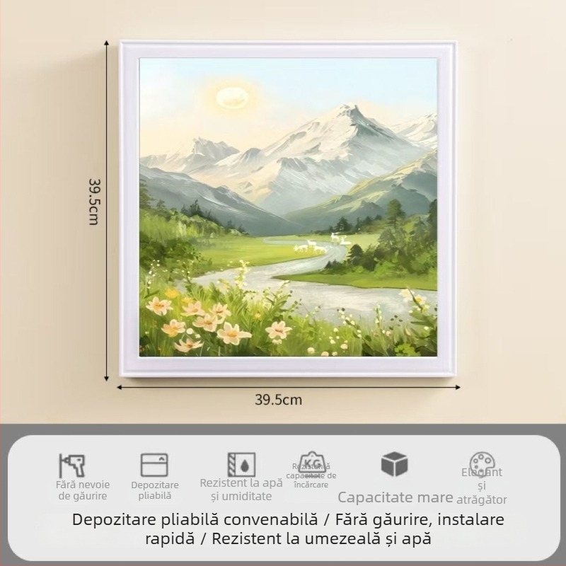 Raft de depozitare pentru baie - impermeabil, pliabil, 1 nivel, din plastic, încărcare 1–5 kg