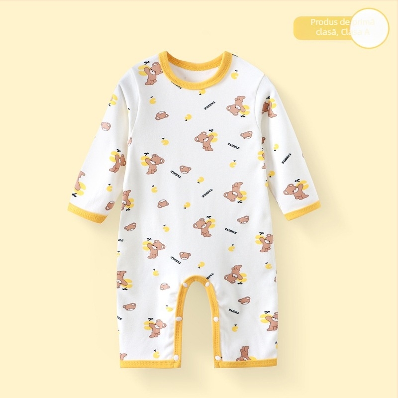 Salopetă pentru nou-născuți cu mâneci lungi, Derong 95% poliester, pentru primăvară și toamnă