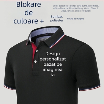 Tricou polo – stil lejer, mânecă scurtă, croială lejeră, bumbac (58%)
