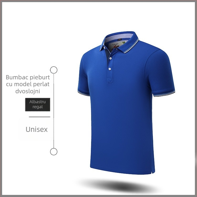 Tricou polo – stil lejer, mânecă scurtă, croială lejeră, bumbac (58%)