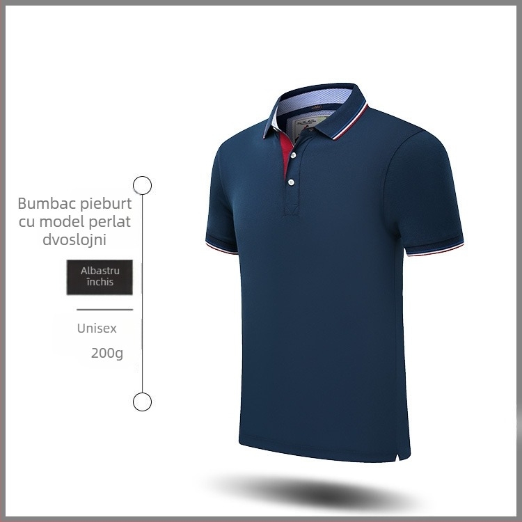Tricou polo – stil lejer, mânecă scurtă, croială lejeră, bumbac (58%)
