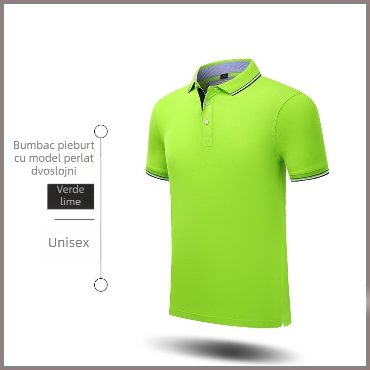 Tricou polo – stil lejer, mânecă scurtă, croială lejeră, bumbac (58%)