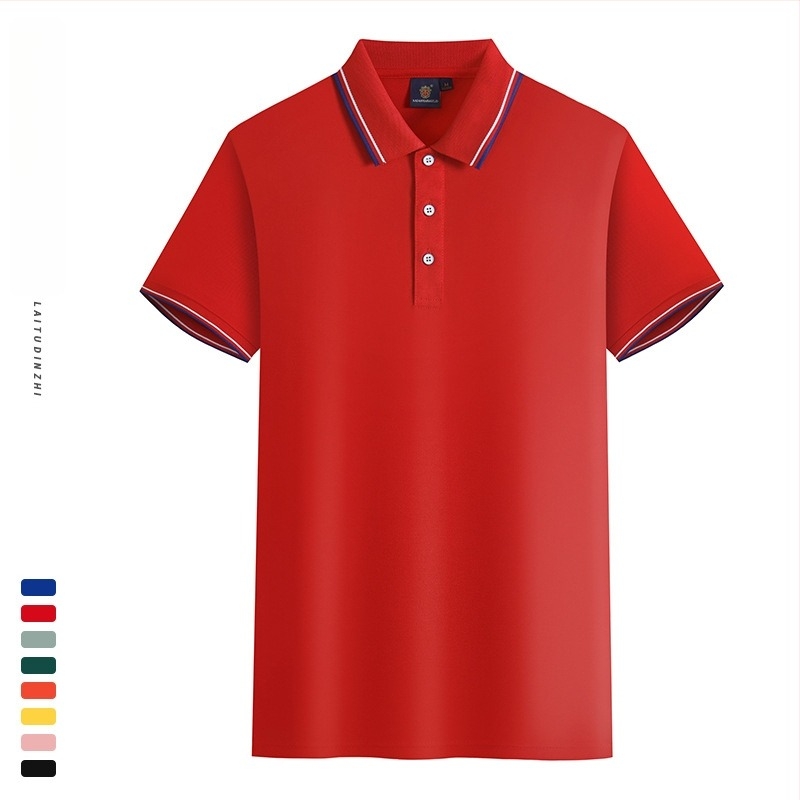 Tricou polo cu logo publicitar brodat, mâneci scurte, bumbac, croială mulată, vară, pentru lucru
