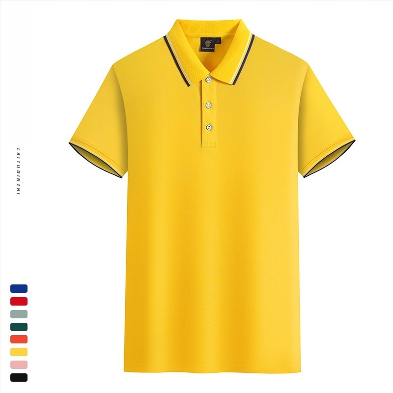 Tricou polo cu logo publicitar brodat, mâneci scurte, bumbac, croială mulată, vară, pentru lucru