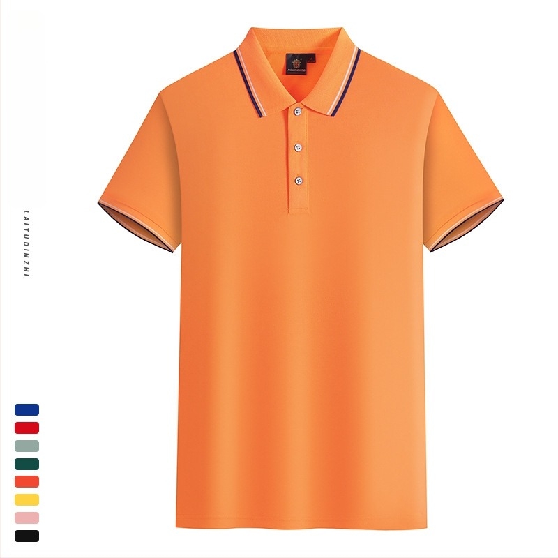 Tricou polo cu logo publicitar brodat, mâneci scurte, bumbac, croială mulată, vară, pentru lucru