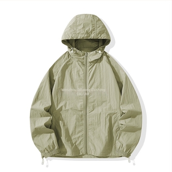 Tricou cu glugă pentru protecție solară, ușor de vară, 100% poliester, mâneci lungi