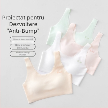 Sutien sport pentru fete adolescente, cu cupă completă, respirabil, bretele fixe duble