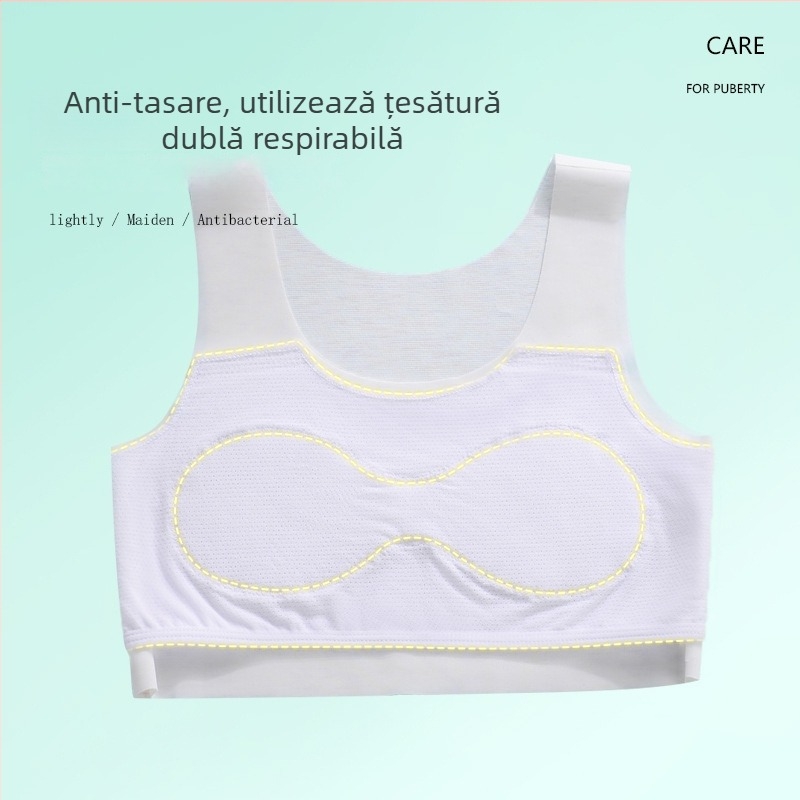 Vestă pentru fete – material nylon, cupă 1/2, cupă subțire modelată cu burete, bretele duble fixe, căptușeală din viscose 90–95%