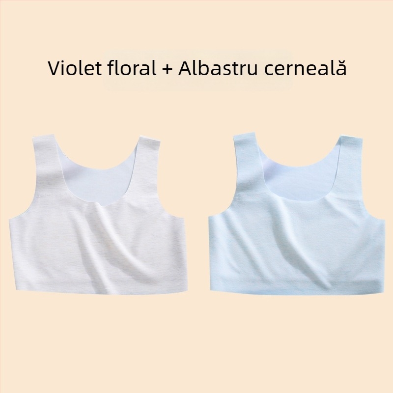 Vestă pentru fete – material nylon, cupă 1/2, cupă subțire modelată cu burete, bretele duble fixe, căptușeală din viscose 90–95%