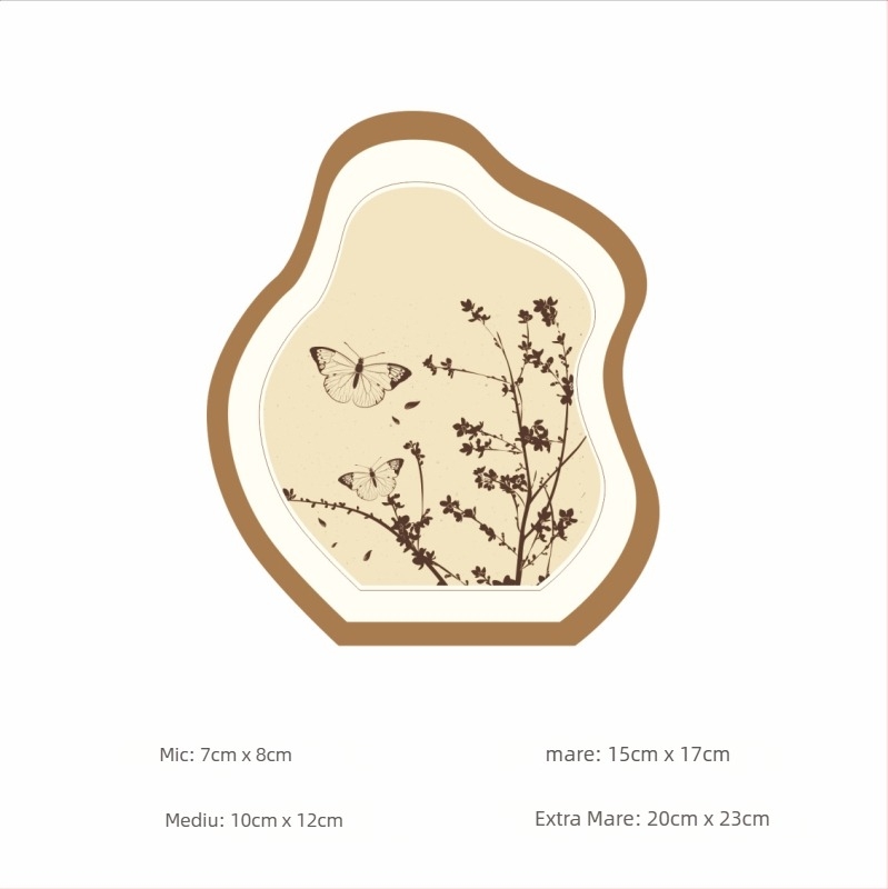 Autocolant de perete din acril pentru acoperirea găurilor — design decorativ cu model geometric și desen animat, rezistent la apă și ulei, 1 bucată