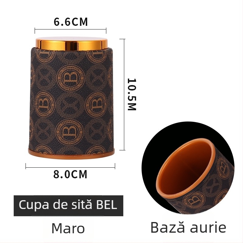 Set de cupe pentru zaruri Sensele, din PP plastic, colțuri rotunjite, personalizare disponibilă, 100 de bucăți în cutie