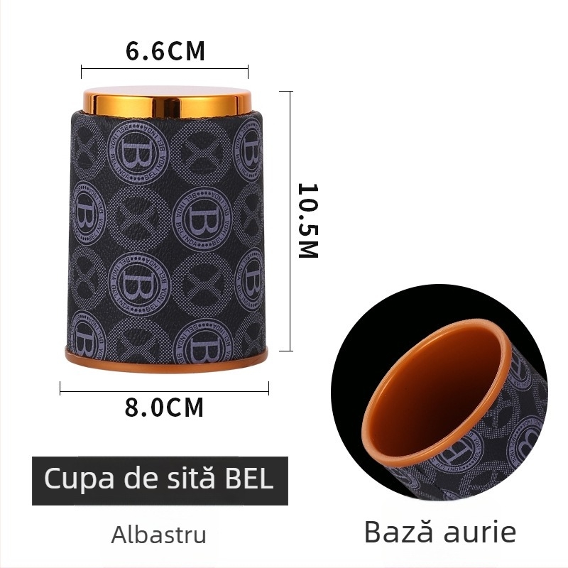 Set de cupe pentru zaruri Sensele, din PP plastic, colțuri rotunjite, personalizare disponibilă, 100 de bucăți în cutie