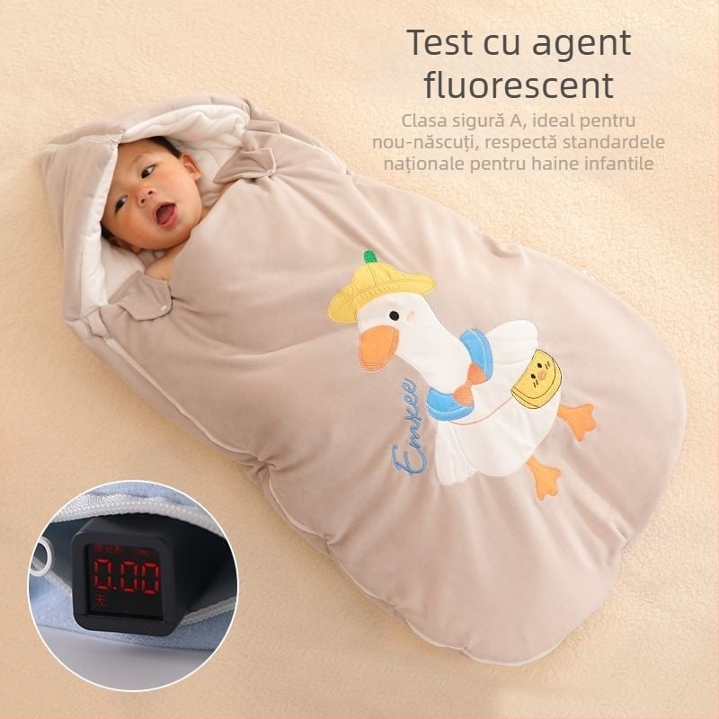 Sac de dormit pentru bebeluși / Pătură anti-kick, 100% bumbac, 3 straturi, Model aaa