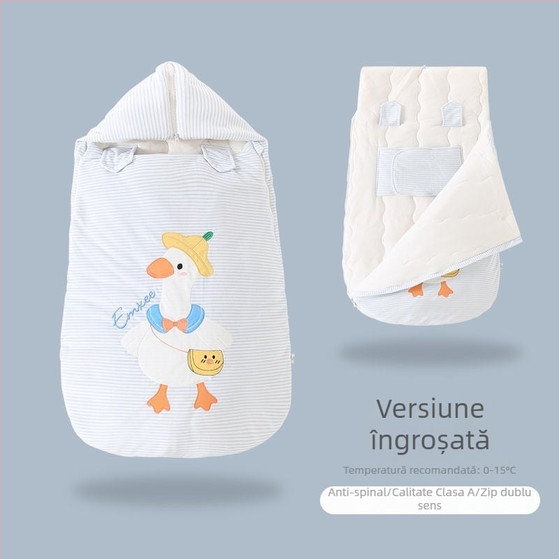 Sac de dormit pentru bebeluși / Pătură anti-kick, 100% bumbac, 3 straturi, Model aaa