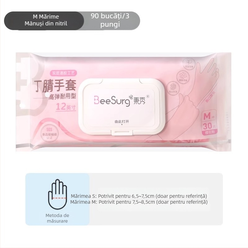 Mănuși de bucătărie din nitril, de calitate alimentară, îngroșate, impermeabile, pentru spălat vase