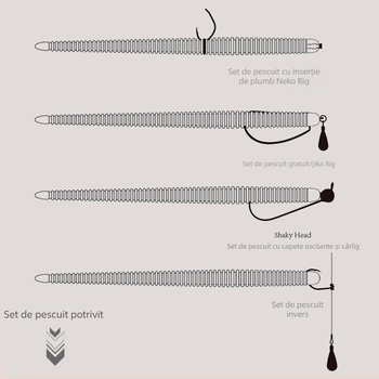 Cârlig de pescuit cu cap de plumb, fără bavă, mărimea 2,5, pentru pescuit la plajă