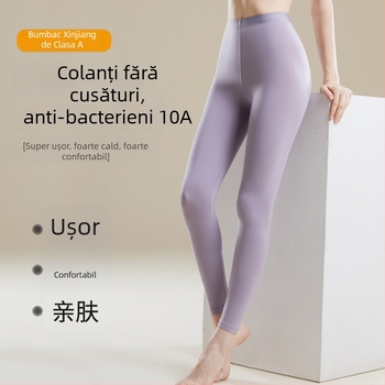 Pantaloni termici femei talie înaltă - Amestec Modal, 30–50% modal, modelare corp, păstrează căldura, culoare uni