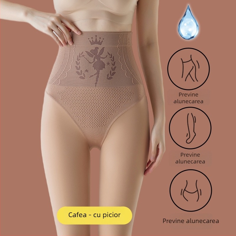 Colanți din nylon cu căptușeală de fleece, groși, cu elasticitate ridicată, model unic pentru toamnă-iarnă