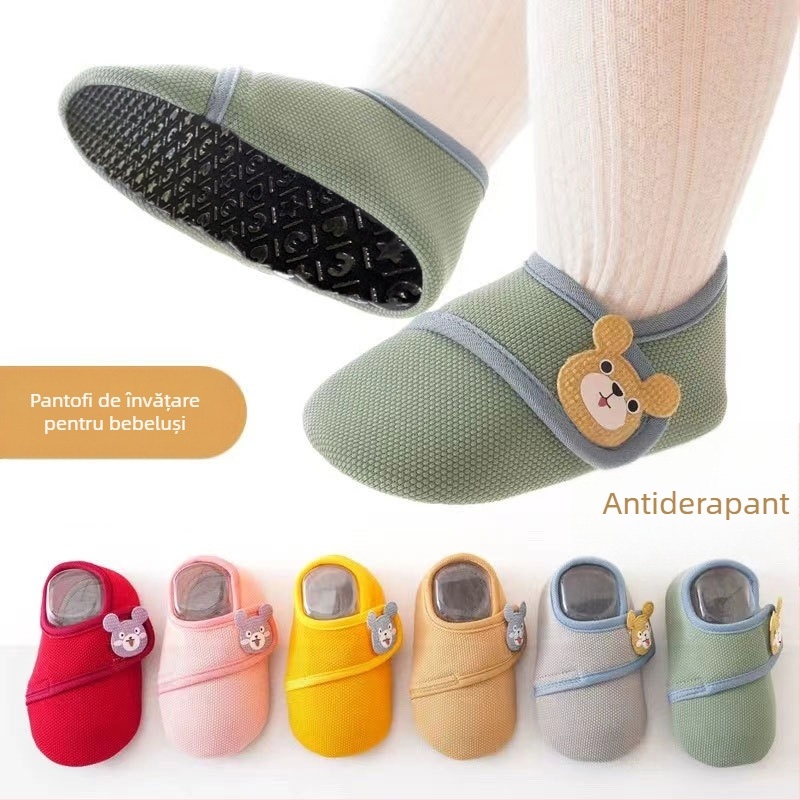 Șosete de podea pentru copii, talpă moale antiderapant pentru interior, pentru 1-3 ani, fibre de poliester, primăvară și toamnă