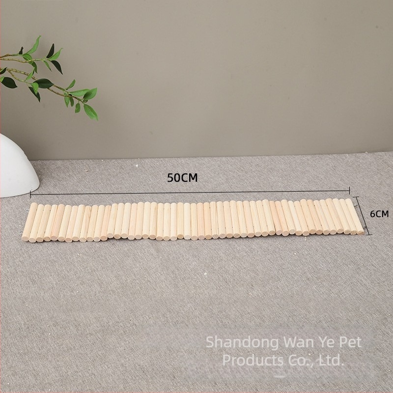 Gard decorativ din lemn masiv pentru hamster, cu scară