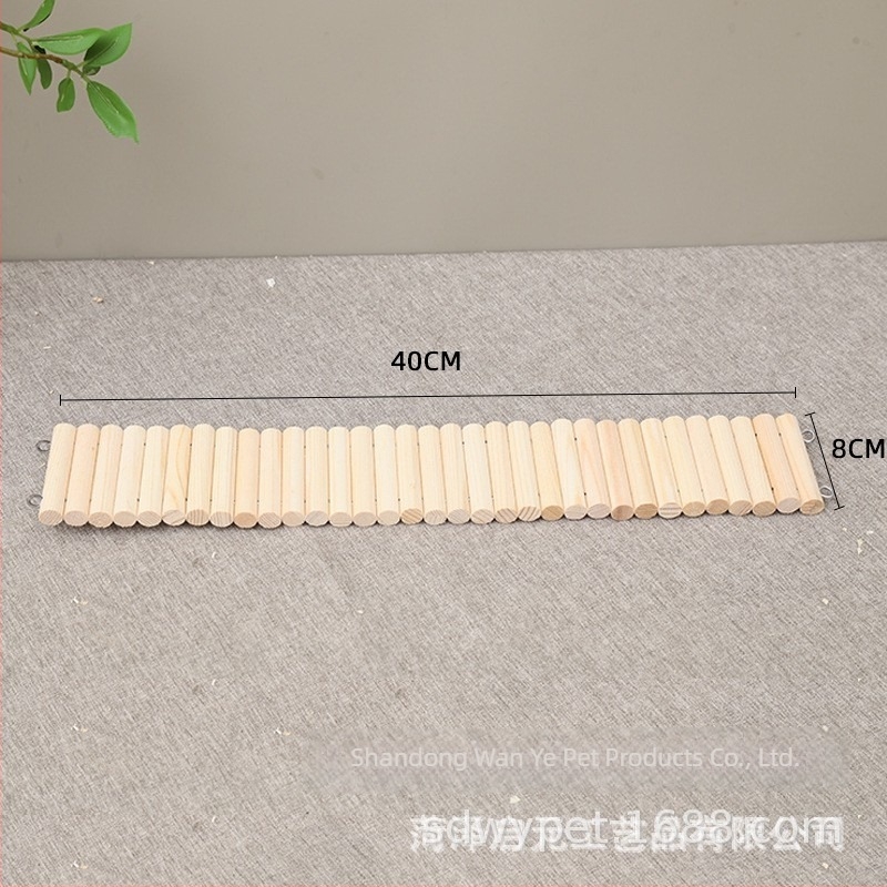 Gard decorativ din lemn masiv pentru hamster, cu scară