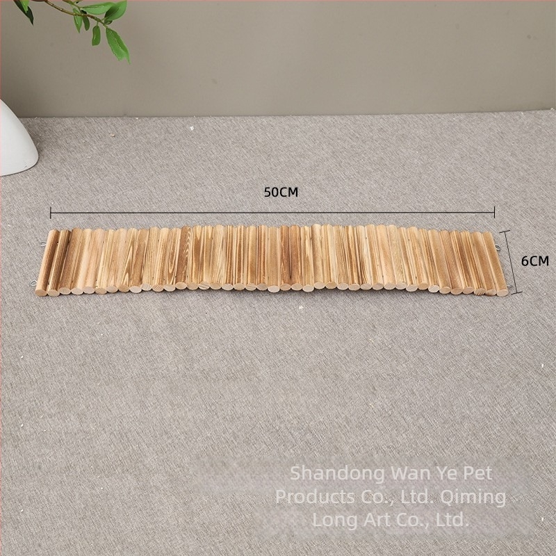 Gard decorativ din lemn masiv pentru hamster, cu scară